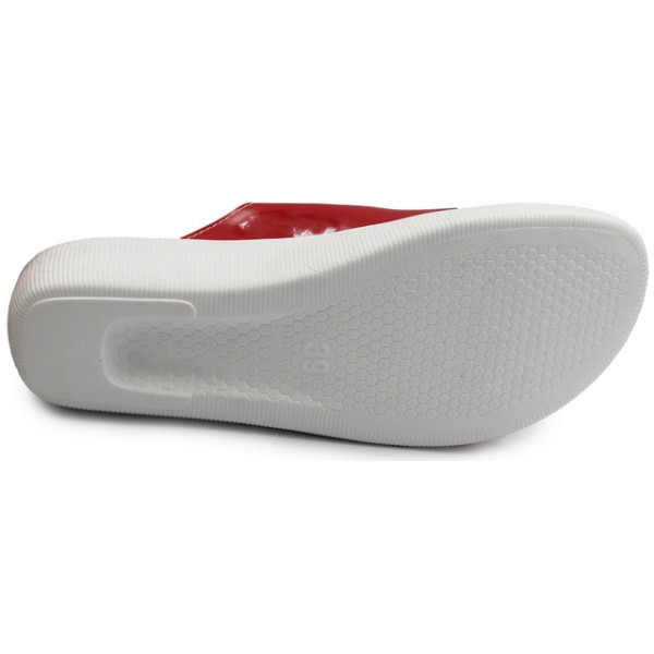 Klapki Dla Kobiet Masujące Czerwone 03/C2F Rosso Vernice SILVA