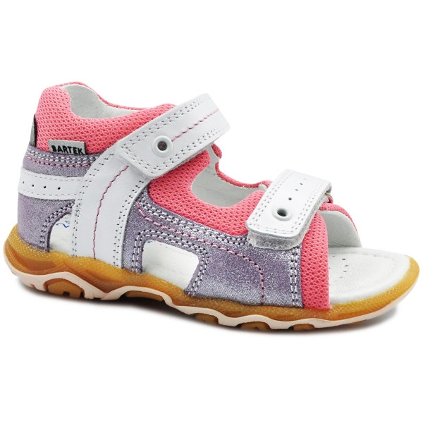 Sandały Buty Bartek 11848-003 Dziewczęce Sandały z wygodnym zapięciem na Rzepy