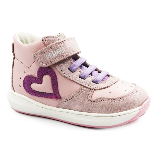 Buty Na Wiosnę Dla Dziewczynki Różowe z Serduszkiem Primigi 4900500