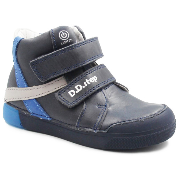 Buty Na Wiosnę Dla Chłopca DD Step a068-398M Royal Blue Świecąca Podeszwa LED