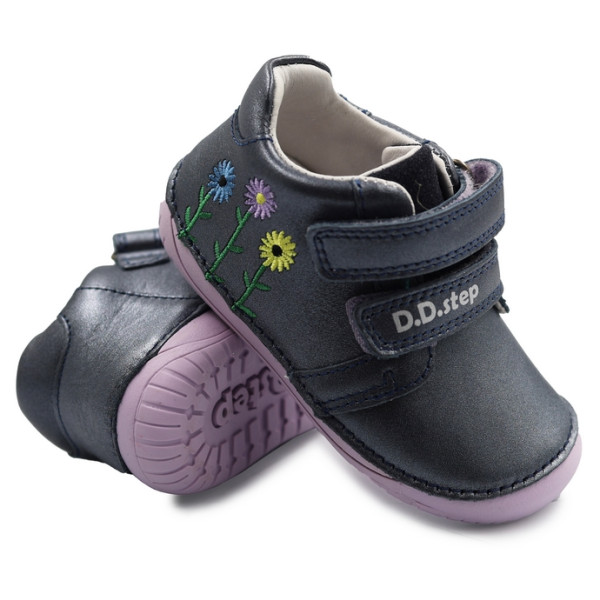 Buty Na Jesień Dla Dziewczynki Kwiatuszki BAREFOOT DD STEP S070-42771AQ