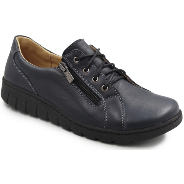 Damskie Buty Na Wiosnę Skórzane Helios 429 granat
