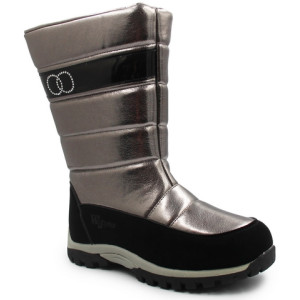 Śniegowce Wysokie Dziewczęce Ocieplane Kozaki Wojtyłko 5z24100 Złoty