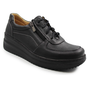 Skórzane Buty Damskie Na Wiosnę Czarne Helios 419