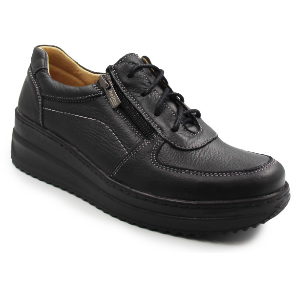 Skórzane Buty Damskie Na Jesień Czarne Helios 419