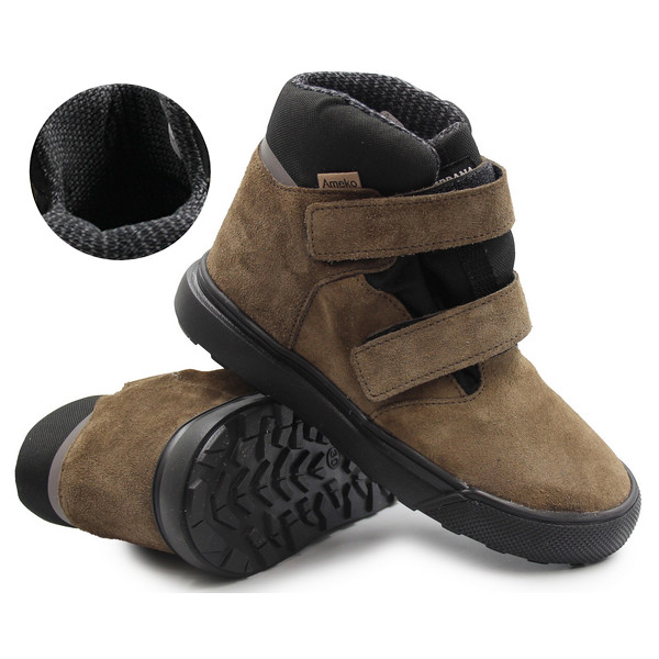 Buty Dla Chłopca Lekko Ocieplane Na Jesień i Zimę Ameko Robin Sepia