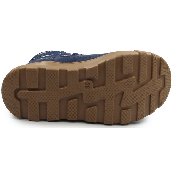 Ocieplane Buty Dla Chłopca Na Jesień Membrana w Pieski Mido 22-41 Doggy Blue