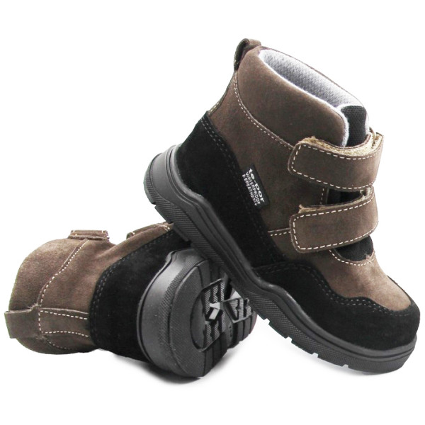 Buty Dla Chłopca Na Jesień Na Rzep Ocieplane Membrana Mido 22-33 32-33 Taupe