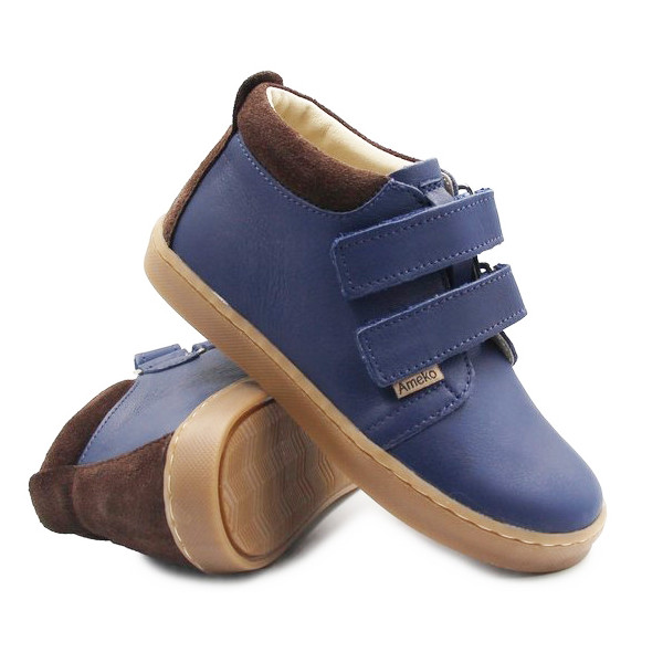 Buty Dla Chłopca na Wiosnę Skórzane Trzewiki Ameko teo-granatowy