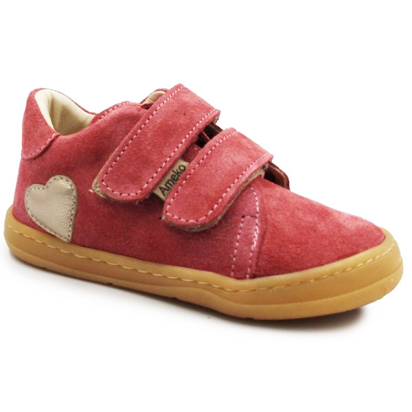 Buty Dla Dziewczynki Na Wiosnę Na Rzep Barefoot Ameko Dash-Coral