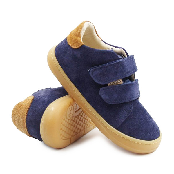 Półbuty Chłopięce Na Jesień Barefoot Ameko Dash-Granatowy