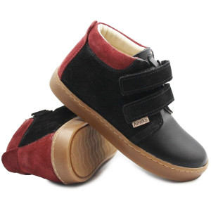 Półbuty Dla Chłopców na Wiosnę Skórzane Ameko Teo-czarny