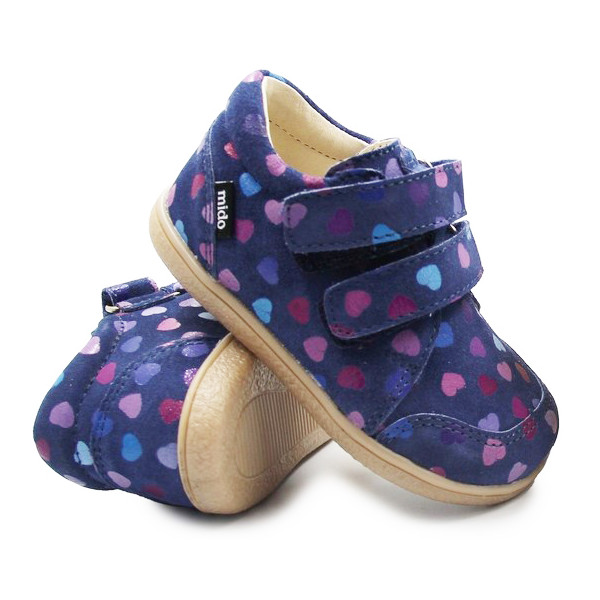 Półbuty Jesienne dla dziewczynek w serduszka Mido 180-280 Jeans Hearts