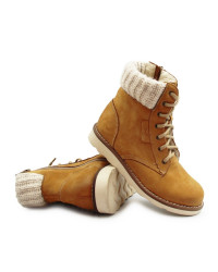 Młodzieżowe Trzewiki Ocieplane Ze Skóry Naturalnej Emel ev 2526