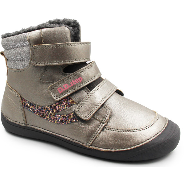 Dziewczęce Buty Zimowe Ocieplane Barefoot Młodzieżowe Zimowe DD STEP W063-4274CL