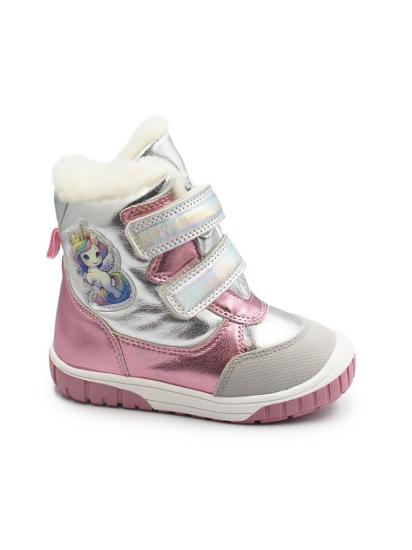 Śniegowce Dla Dziewczynki z Jednorożcem Srebrny Róż Wojtyłko 1ZŚ26116