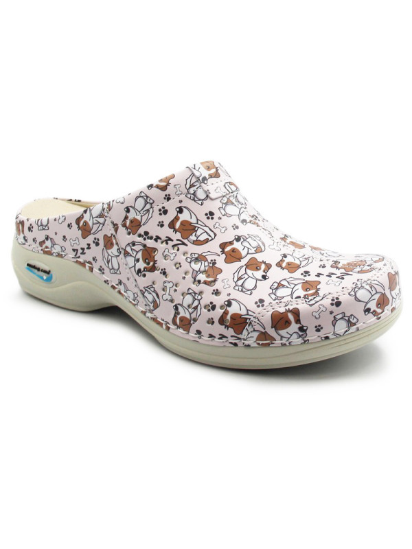 Klapki Damskie do Pracy Nursing Care Paris wg4f53 Dogs