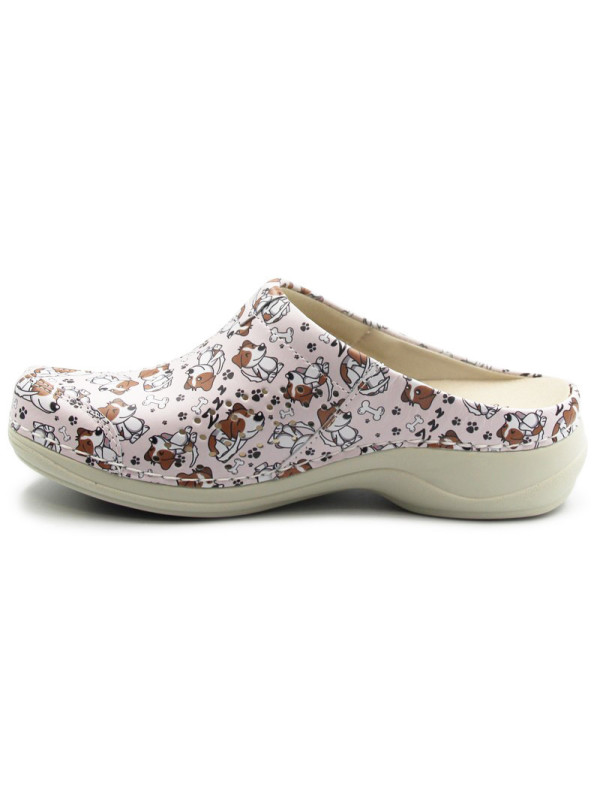 Klapki Damskie do Pracy Nursing Care Paris wg4f53 Dogs