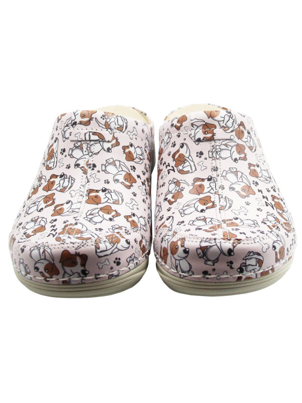 Klapki Damskie do Pracy Nursing Care Paris wg4f53 Dogs