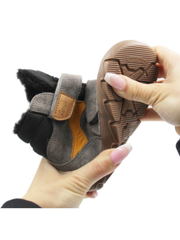 Buty Dla Chłopca z Membraną Barefoot TE-POR Ameko Everest Stone