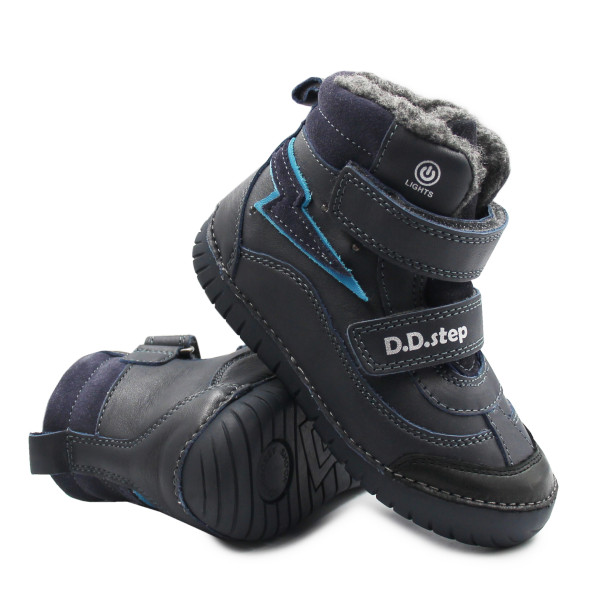 Buty Na Zimę Dla Chłopca Ocieplane LED DD STEP W050-42707M