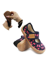 Kapcie Dla Dziewczynki Barefoot Ameko Noel Kokardki