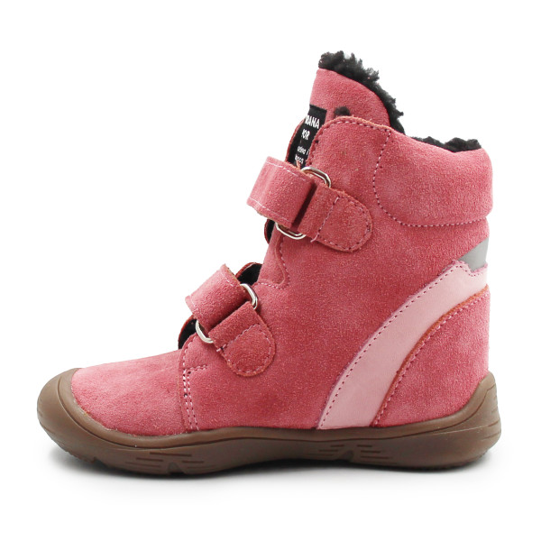 Buty Na Zimę Dla Dziewczynki Barefoot + Wkładka Ocieplana Ameko Dudu-Coral