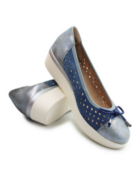 Baleriny Na Koturnie Damskie Na Wiosnę Lato Grunland sc1784 Auge Scarpe Donna Jeans