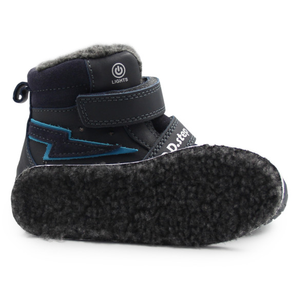 Buty Na Zimę Dla Chłopca Ocieplane LED DD STEP W050-42707M