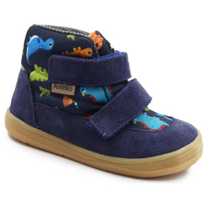 Buty Dla Chłopca Na Jesień i Zimę Ocieplane w Dinozaury Barefoot Ameko Nolan Dino