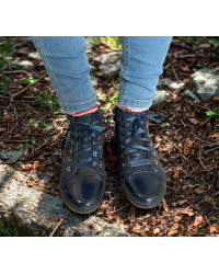 Młodzieżowe Granatowe Trampki Sznurowane Na Wiosnę Do Szkoły Bartek W-77254/SZ/0S9