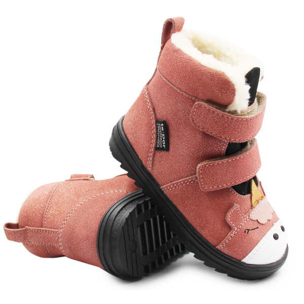 Buty Na Zimę Dla Dziewczynki Mido 42-27 Salmon-Brokat