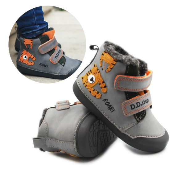 Buty Zimowe Dla Chłopca Ocieplane Na Rzep DD STEP W066-42218BT