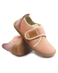 Kapcie Dla Dziewczynek na Rzep Barefoot Ameko Piko Brownrose