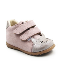 Buty Na Jesień Dla Dziewczynki Różowe z Kotkiem Ameko Kiti Pudrowy Pyłek