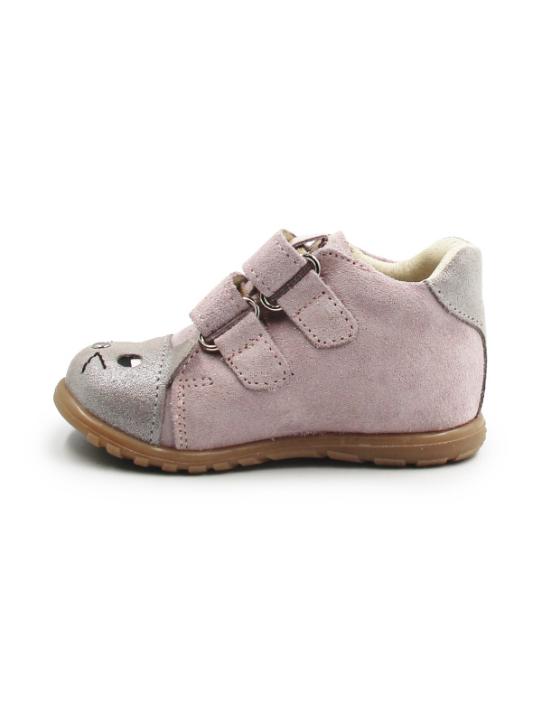 Buty Na Jesień Dla Dziewczynki Różowe z Kotkiem Ameko Kiti Pudrowy Pyłek