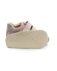 Buty Na Jesień Dla Dziewczynki Różowe z Kotkiem Ameko Kiti Pudrowy Pyłek
