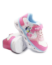 Różowe Buty Dla Dziewczynki na Wiosnę Świecąca Podeszwa LED Bluey Bartek 87042-15