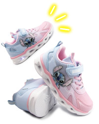 Buty Na Jesień Dla Dziewczynek Stitch Świecąca Podeszwa LED Bartek 87038-15