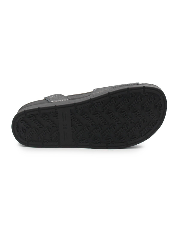 Damskie Sandały z Kokardą Czarne Zapinane na Nodze Batz Summer Geisha