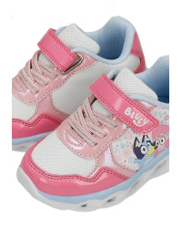 Różowe Buty Dla Dziewczynki na Wiosnę Świecąca Podeszwa LED Bluey Bartek 87042-15