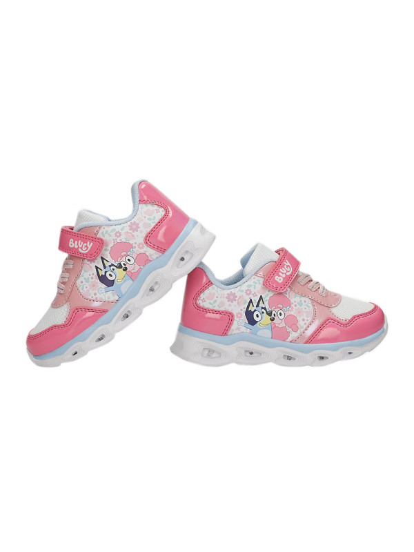 Różowe Buty Dla Dziewczynki na Jesień Świecąca Podeszwa LED Bluey Bartek 87042-15