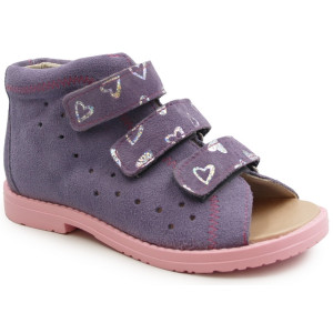 Sandały z wysokim zapiętkiem dla dziewczynek do szkoły Dawid 005