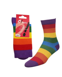 Skarpety O!skary Damskie Tęczowe 39-41