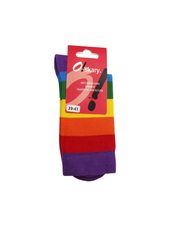 Skarpety O!skary Damskie Tęczowe 39-41