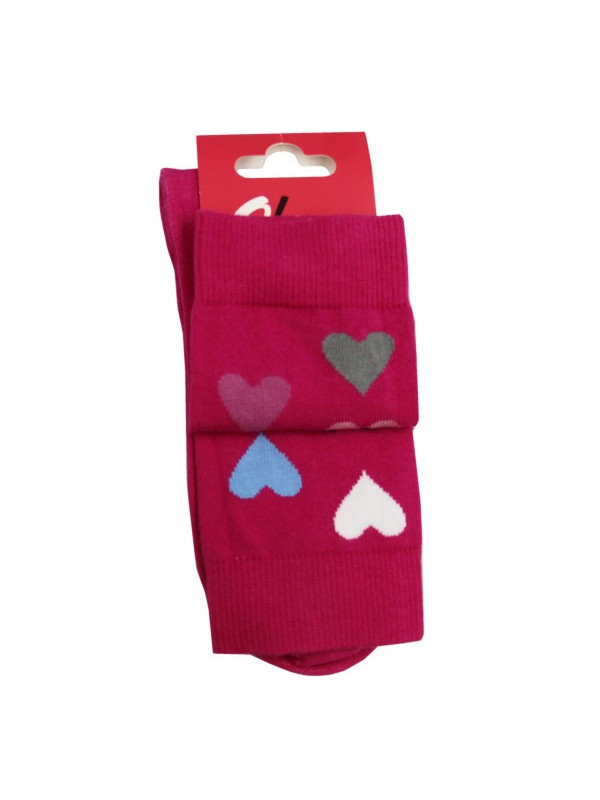 Damskie Skarpety Różowe w Serduszka 36-38 O!skary