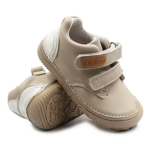 Półbuty Dziecięce Na Rzep Wiosenne Beż Barefoot D.D.STEP S073-51761BM