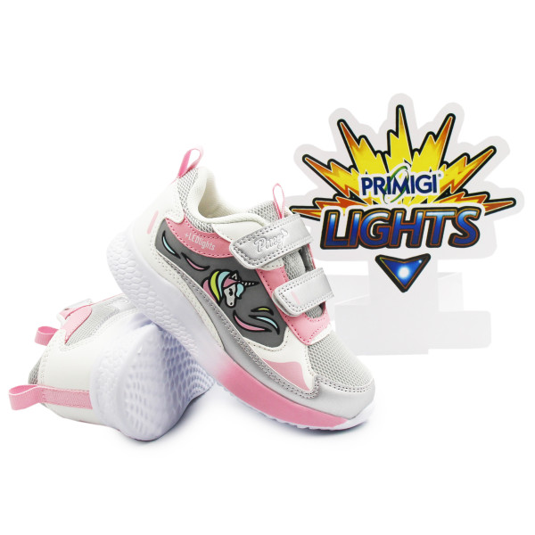 Sportowe Buty Dla Dziewczynki Na Wiosnę Na Rzep LED Primigi 7966500
