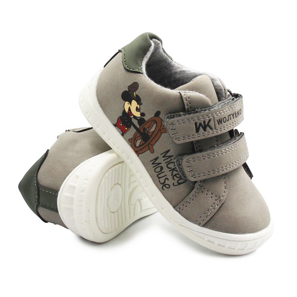 Buty Dla Chłopca Na Wiosnę Półbuty Mickey Mouse Wojtyłko 1A25382S Szary