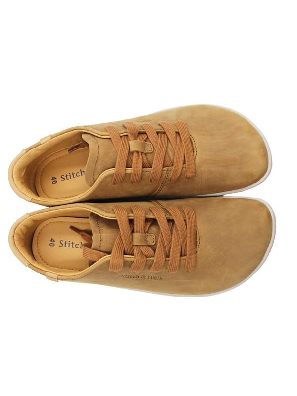 Półbuty barefoot męskie na wiosnę Stitch&Walk S088-61943B chocolate